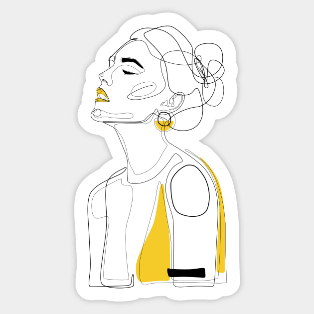 Yellow Lip Sticker by Explicit Design